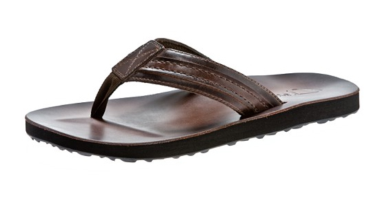 clarks brown flip flops