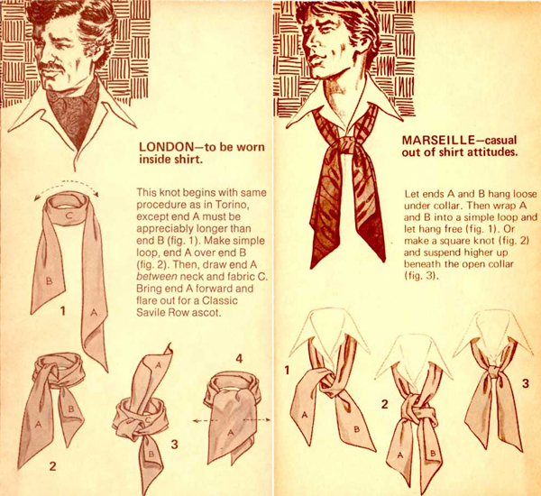 How to tie a Cravat, an Ascot and a Ruche Tie (Know the Difference
